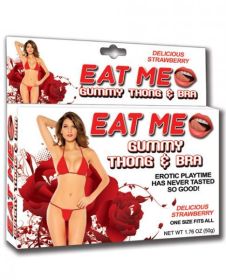 Eat Me Gummy Thong &amp; Bra Strawberry