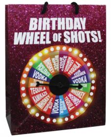 Birthday Wheel Of Shots Spinner Gift Bag