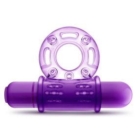 Couples Play Vibrating Cock Ring Purple