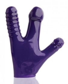 Claw Pegger Glove Purple with 3 Soft Finger Dildos