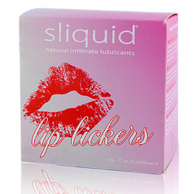 Sliquid Naturals Lip Lickers Lube Cube 12 .17oz Pillow Packs